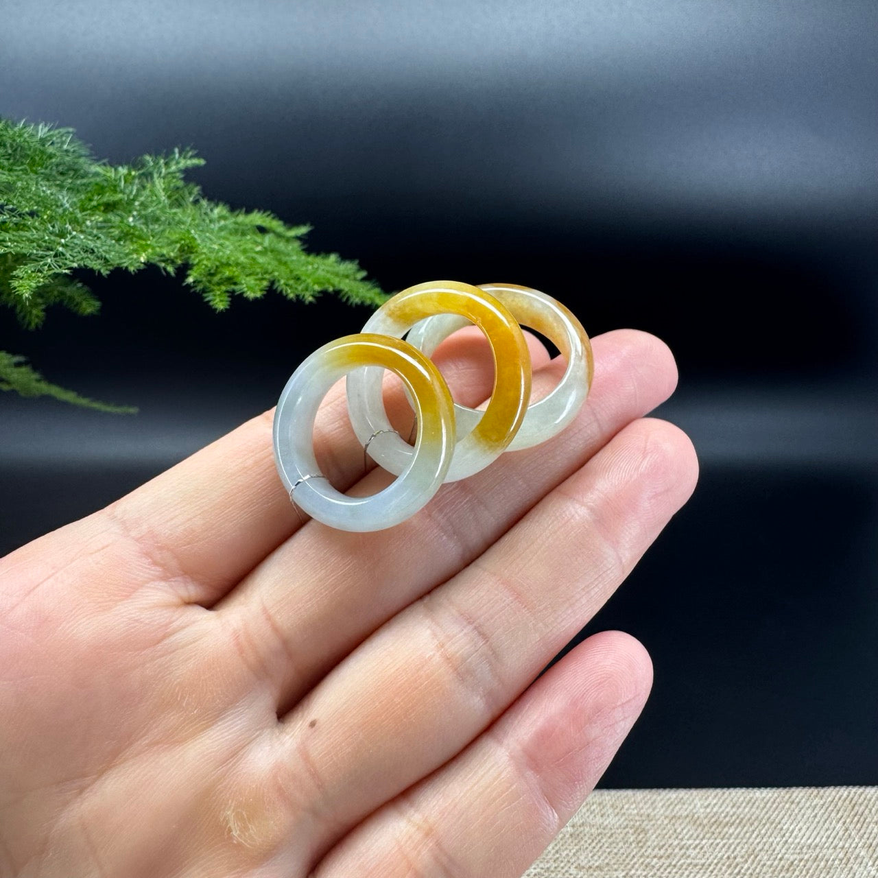 RealJade® Burmese Honey Yellow Traditional Jadeite Jade Ring