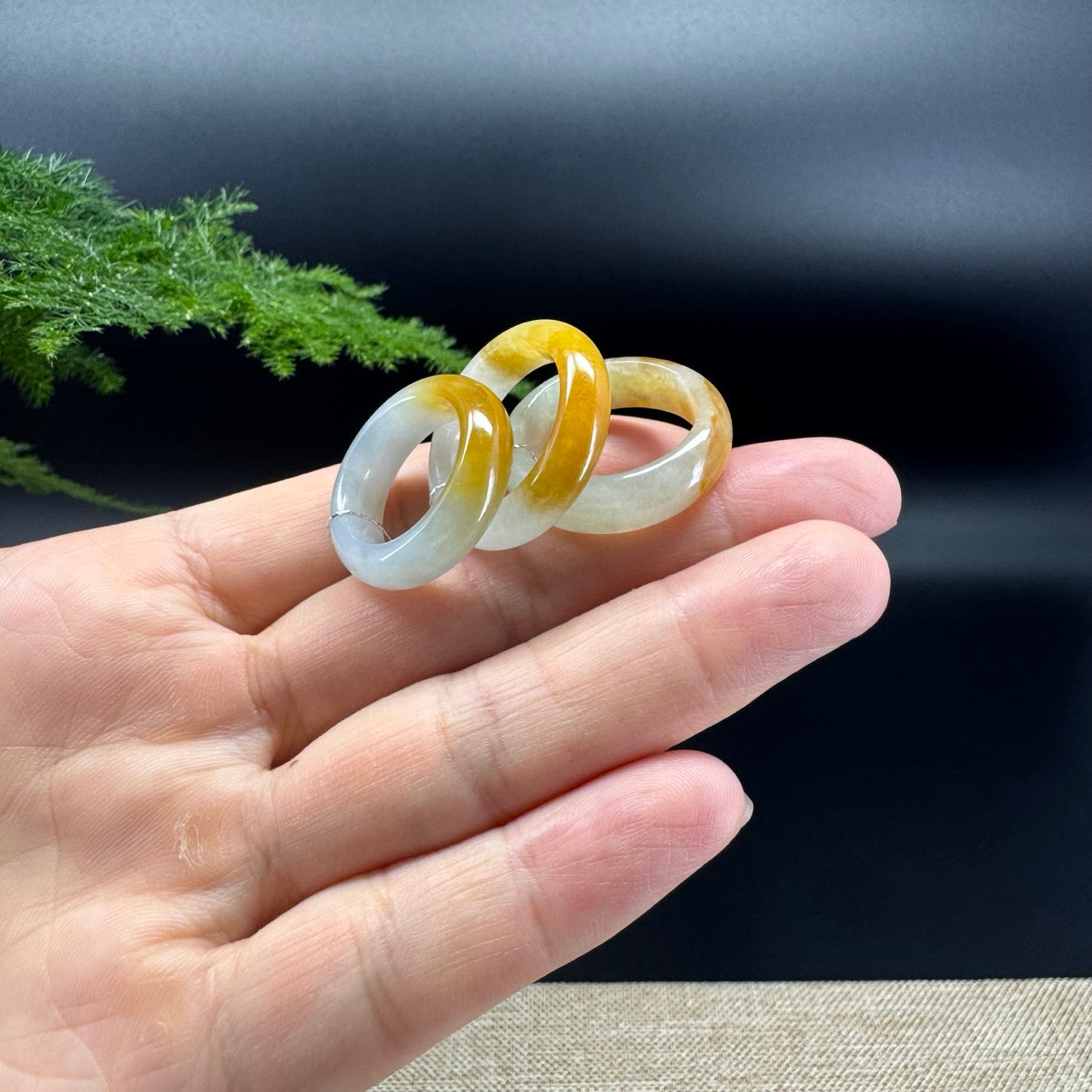 RealJade® Burmese Honey Yellow Traditional Jadeite Jade Ring