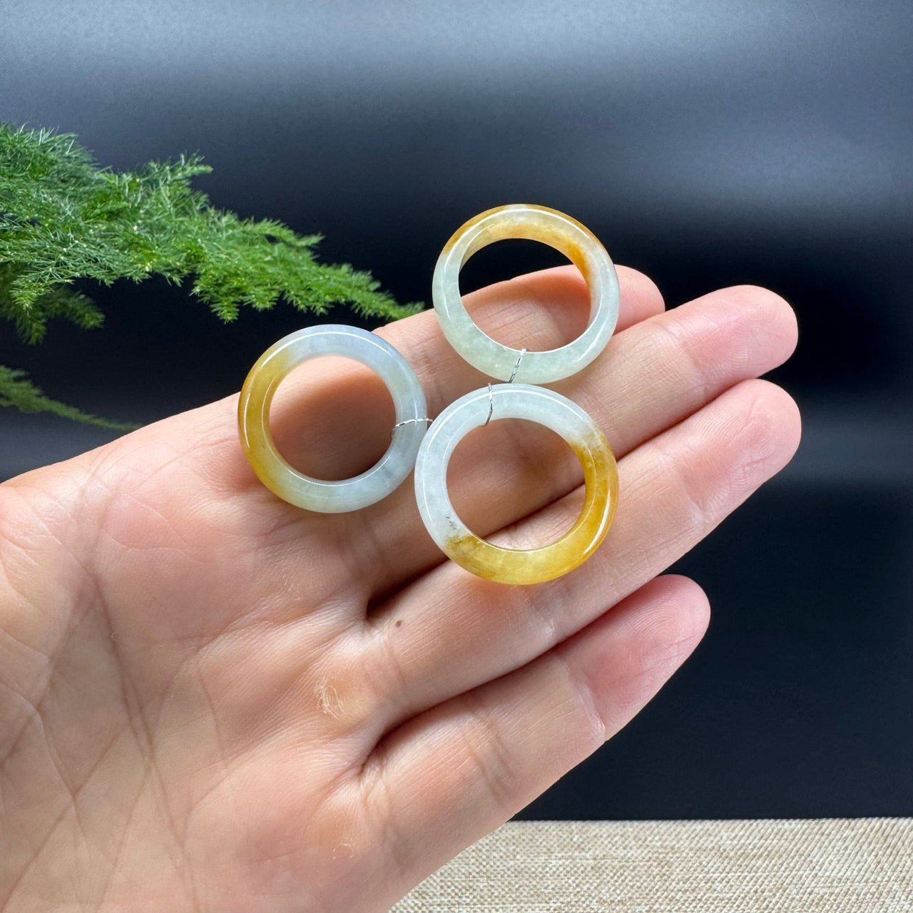 RealJade® Burmese Honey Yellow Traditional Jadeite Jade Ring