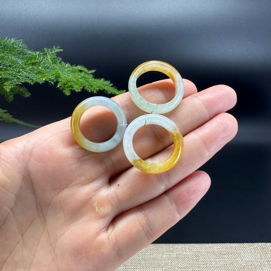 RealJade® Burmese Honey Yellow Traditional Jadeite Jade Ring