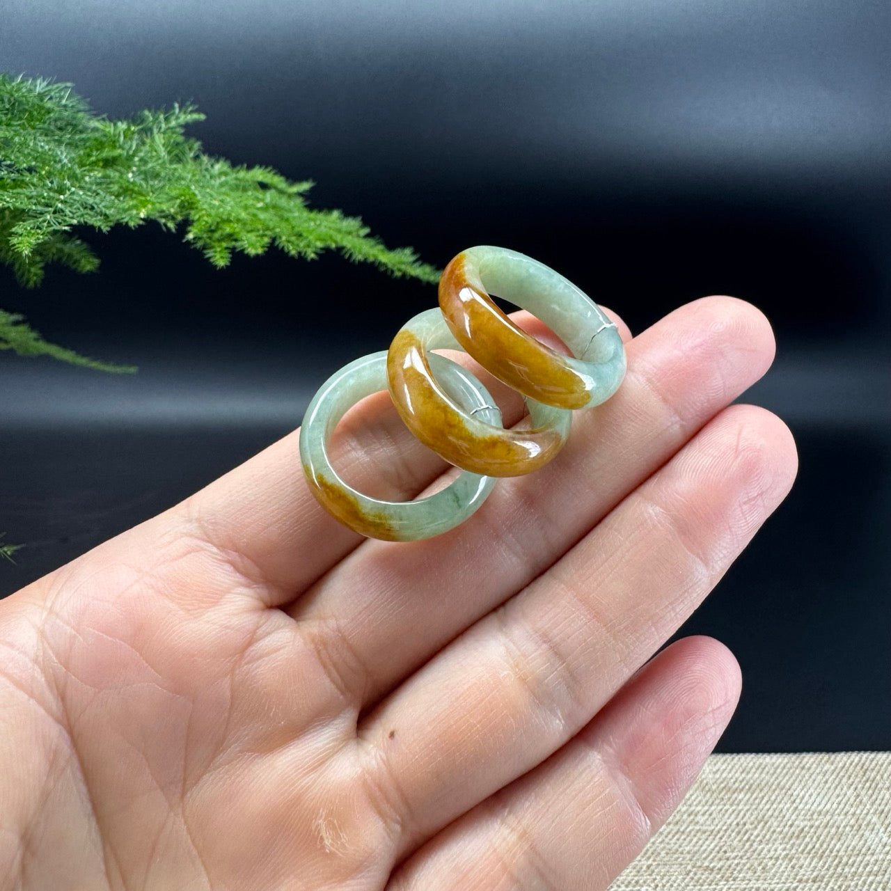RealJade® Burmese Amber Yellow Green Traditional Jadeite Jade Ring