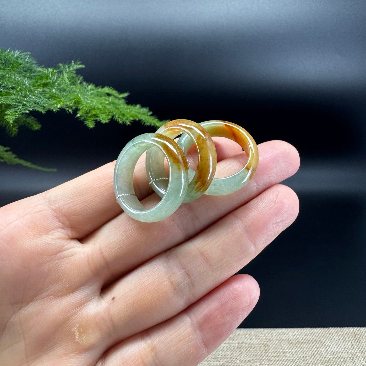 RealJade® Burmese Amber Yellow Green Traditional Jadeite Jade Ring