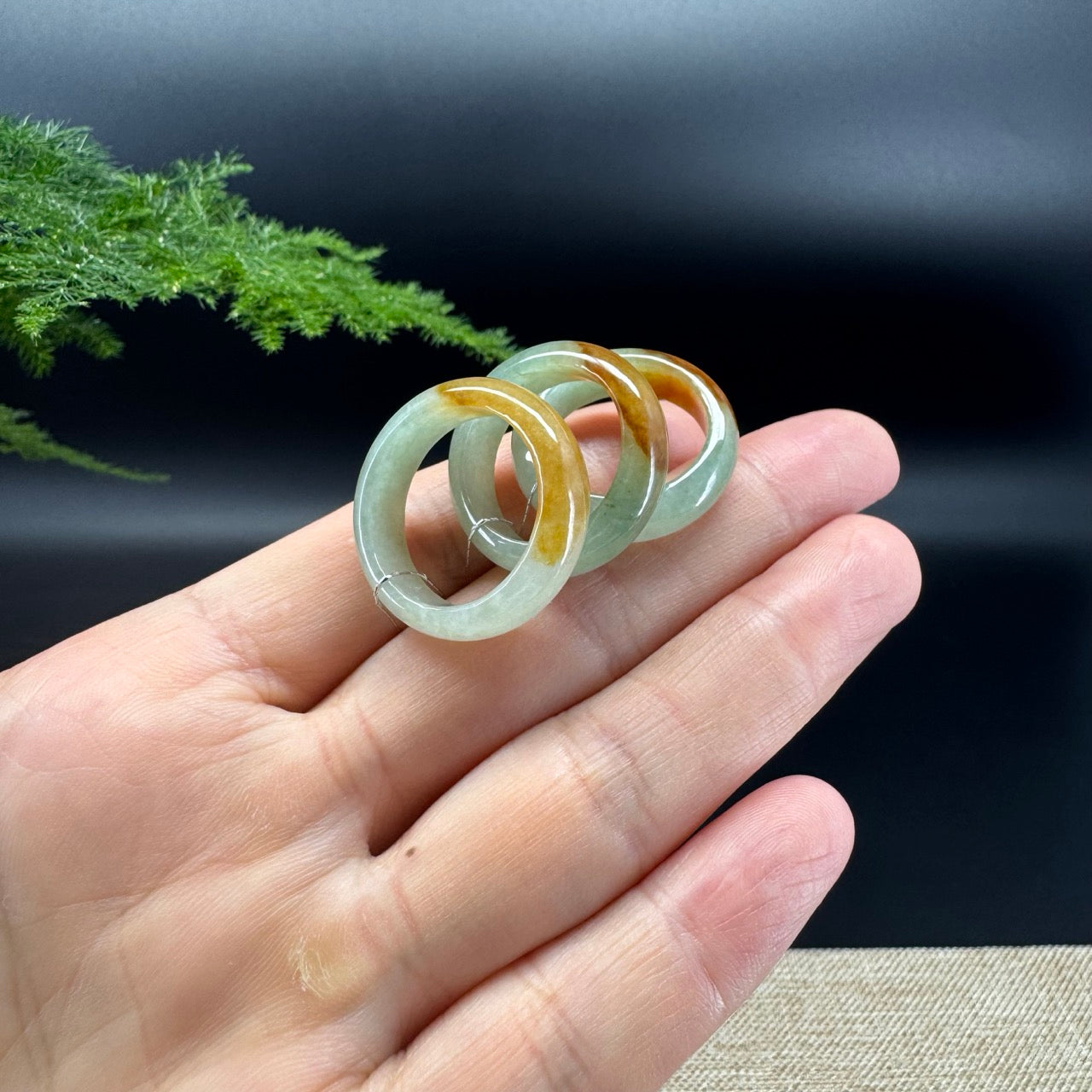 RealJade® Burmese Amber Yellow Green Traditional Jadeite Jade Ring