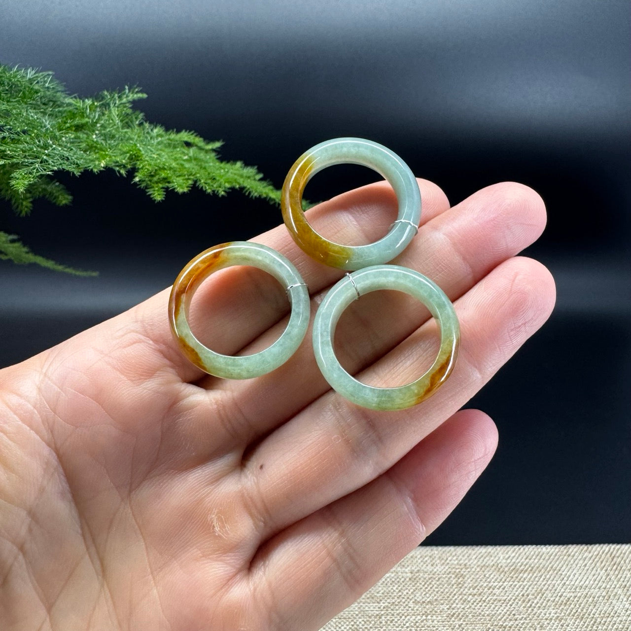 RealJade® Burmese Amber Yellow Green Traditional Jadeite Jade Ring