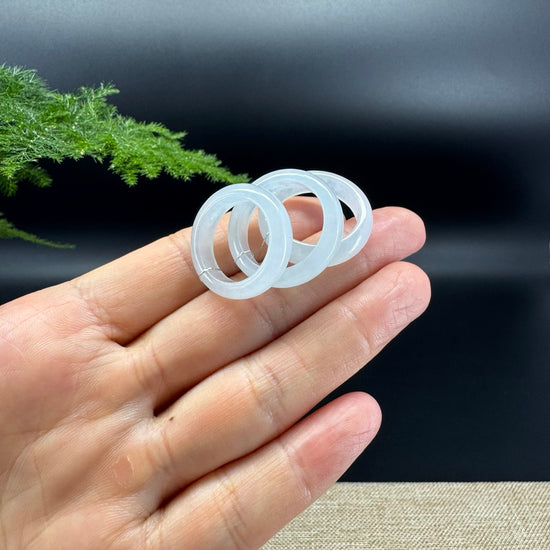 RealJade® Burmese Icy White Traditional Jadeite Jade Ring