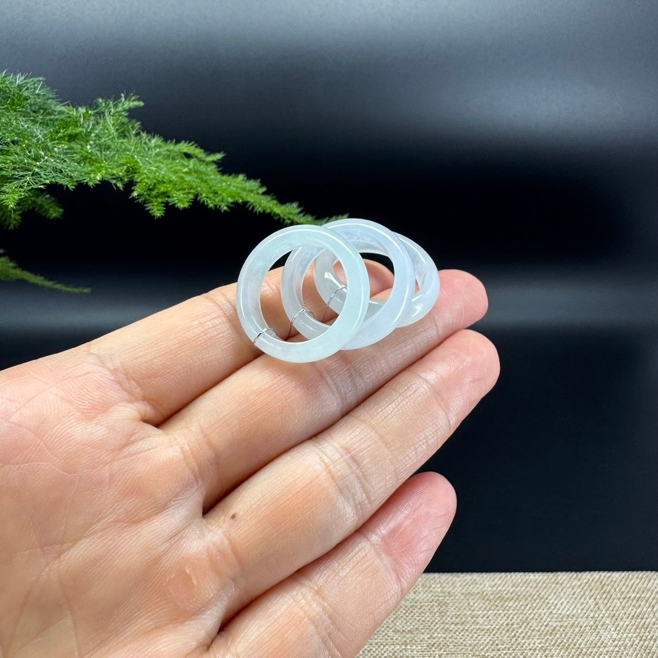 RealJade® Burmese Icy White Traditional Jadeite Jade Ring