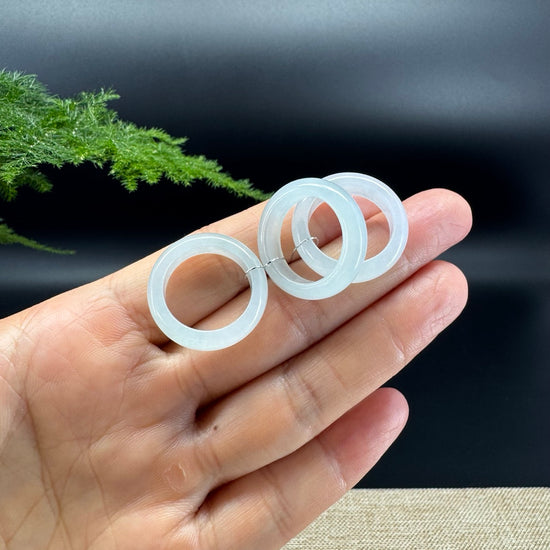 RealJade® Burmese Icy White Traditional Jadeite Jade Ring