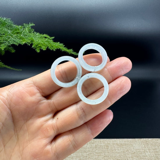 RealJade® Burmese Icy White Traditional Jadeite Jade Ring