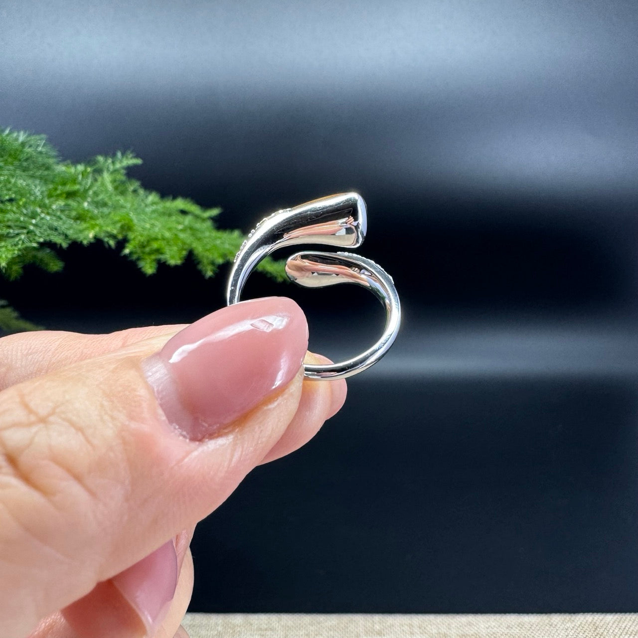 RealJade® 18k White Gold Natural Yellow & Green Jadeite Ring With Diamonds