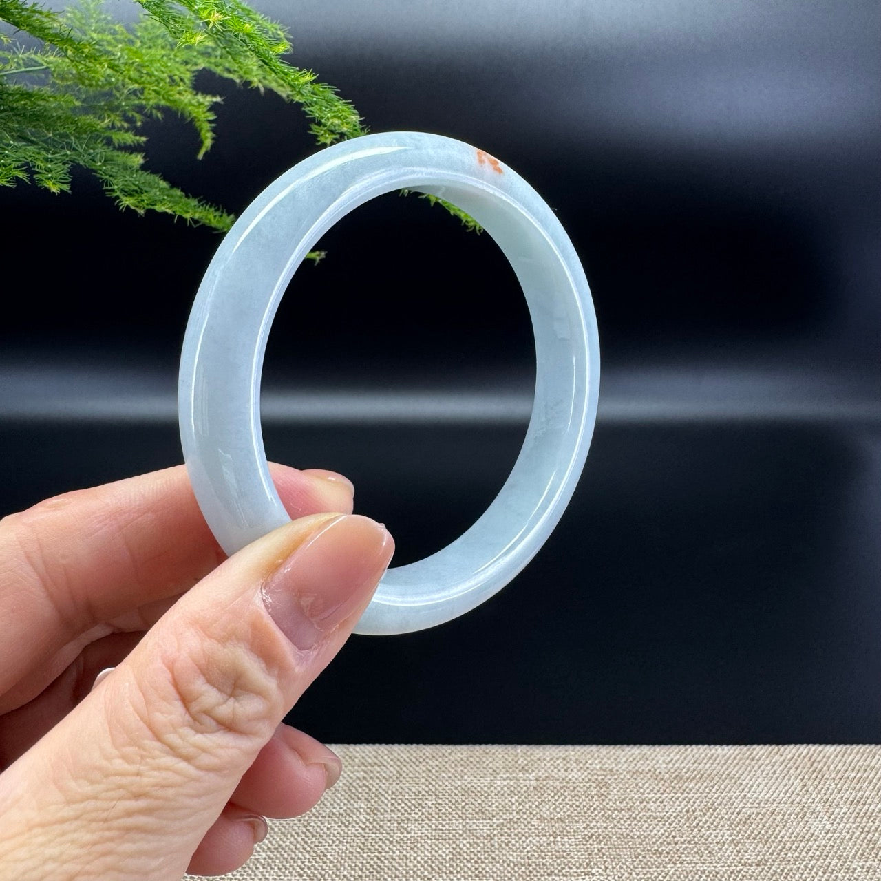 Genuine Burmese Green Jade Jadeite Bangle Bracelet ( 58.8mm )