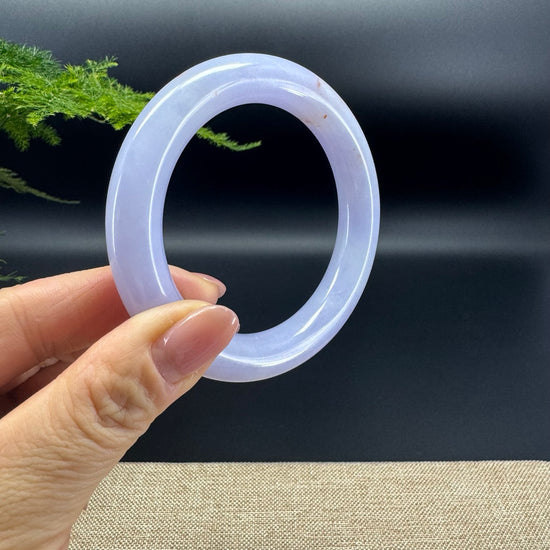 Genuine Burmese Lavender Jade Jadeite Bangle Bracelet (57mm)