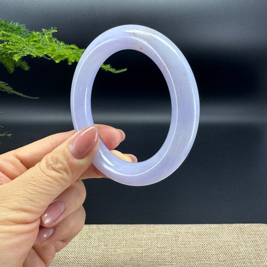 Genuine Burmese Lavender Jade Jadeite Bangle Bracelet (57mm)
