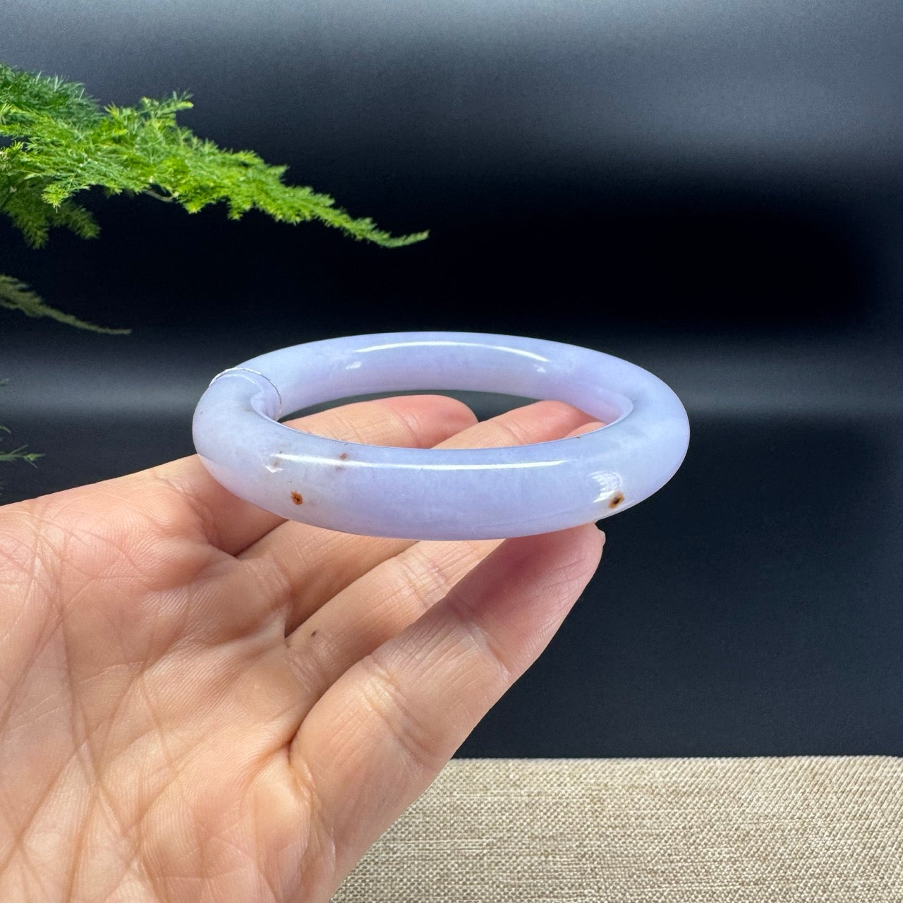 Genuine Burmese Lavender Jade Jadeite Bangle Bracelet (57mm)
