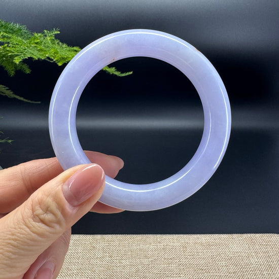 Genuine Burmese Lavender Jade Jadeite Bangle Bracelet (57mm)