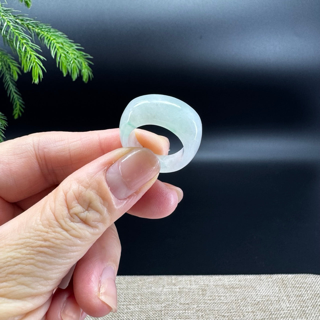 RealJade® Burmese Light Green Traditional Jadeite Jade Ring
