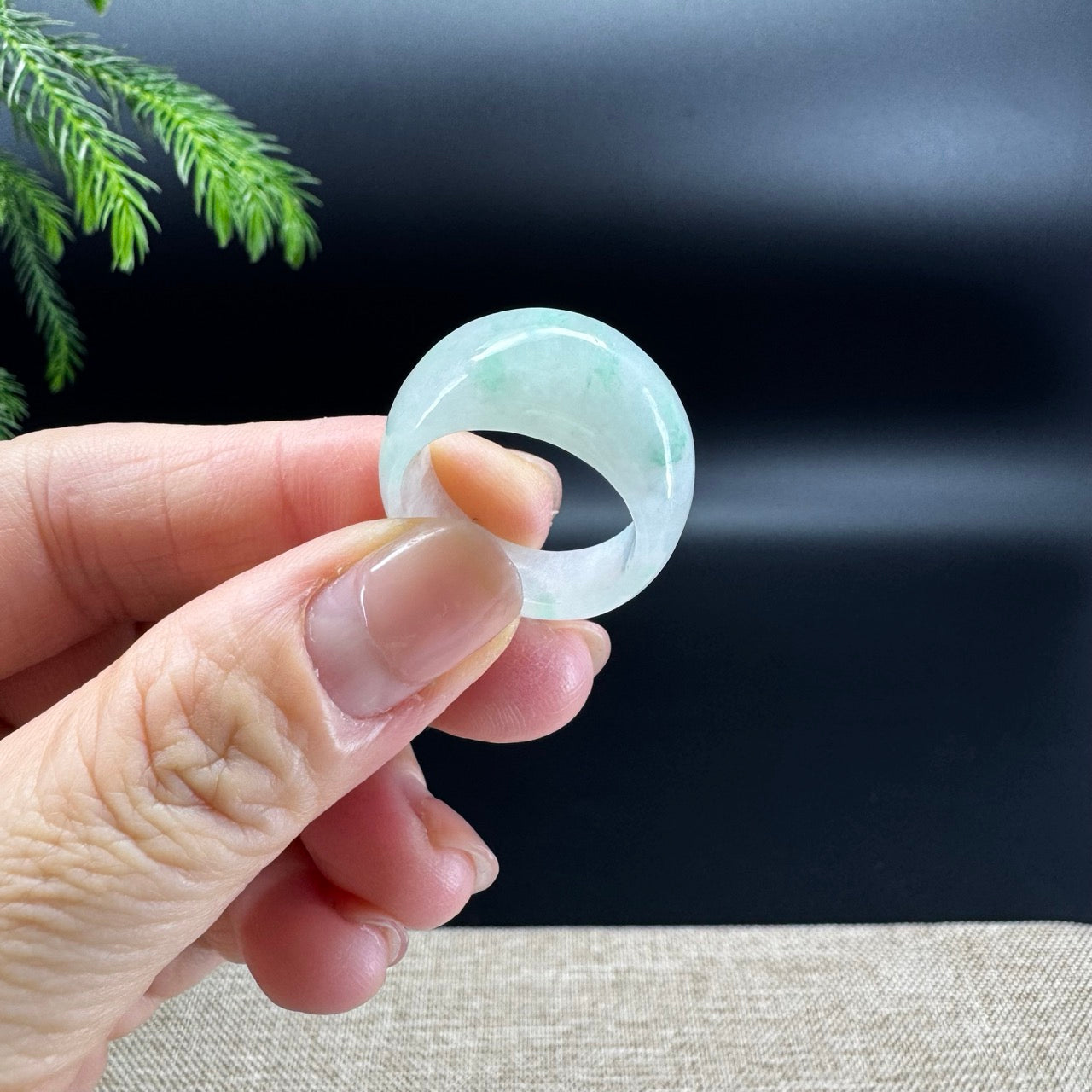 RealJade® Burmese Light Green Traditional Jadeite Jade Ring