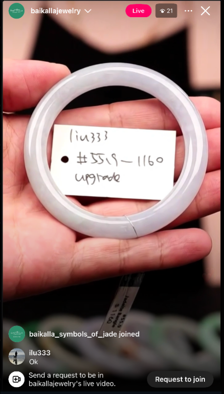 "Live" Natural Icy Purple Traditional Jadeite Jade Bangle