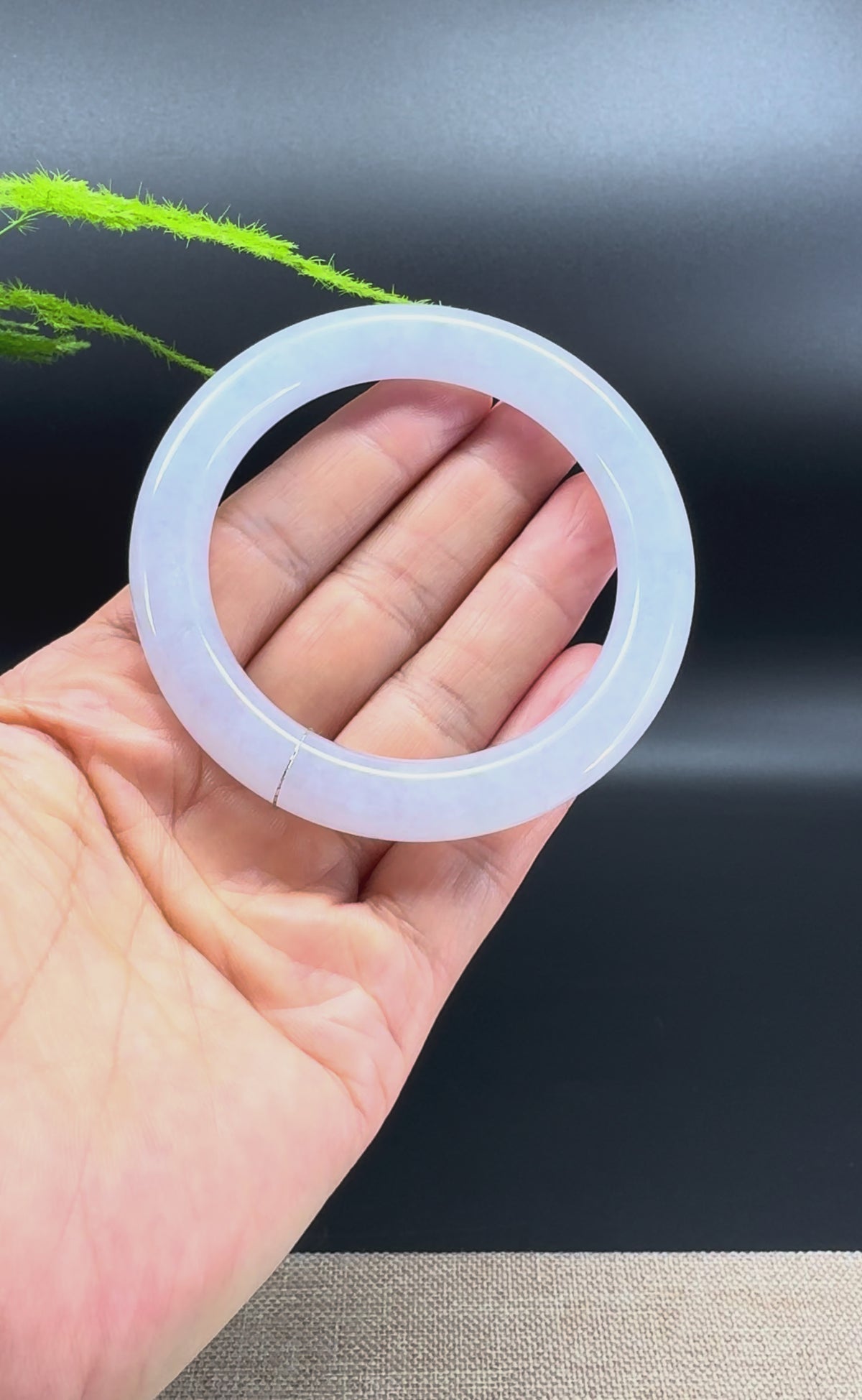 Genuine Burmese Icy Jade Jadeite Bangle Bracelet (55mm)