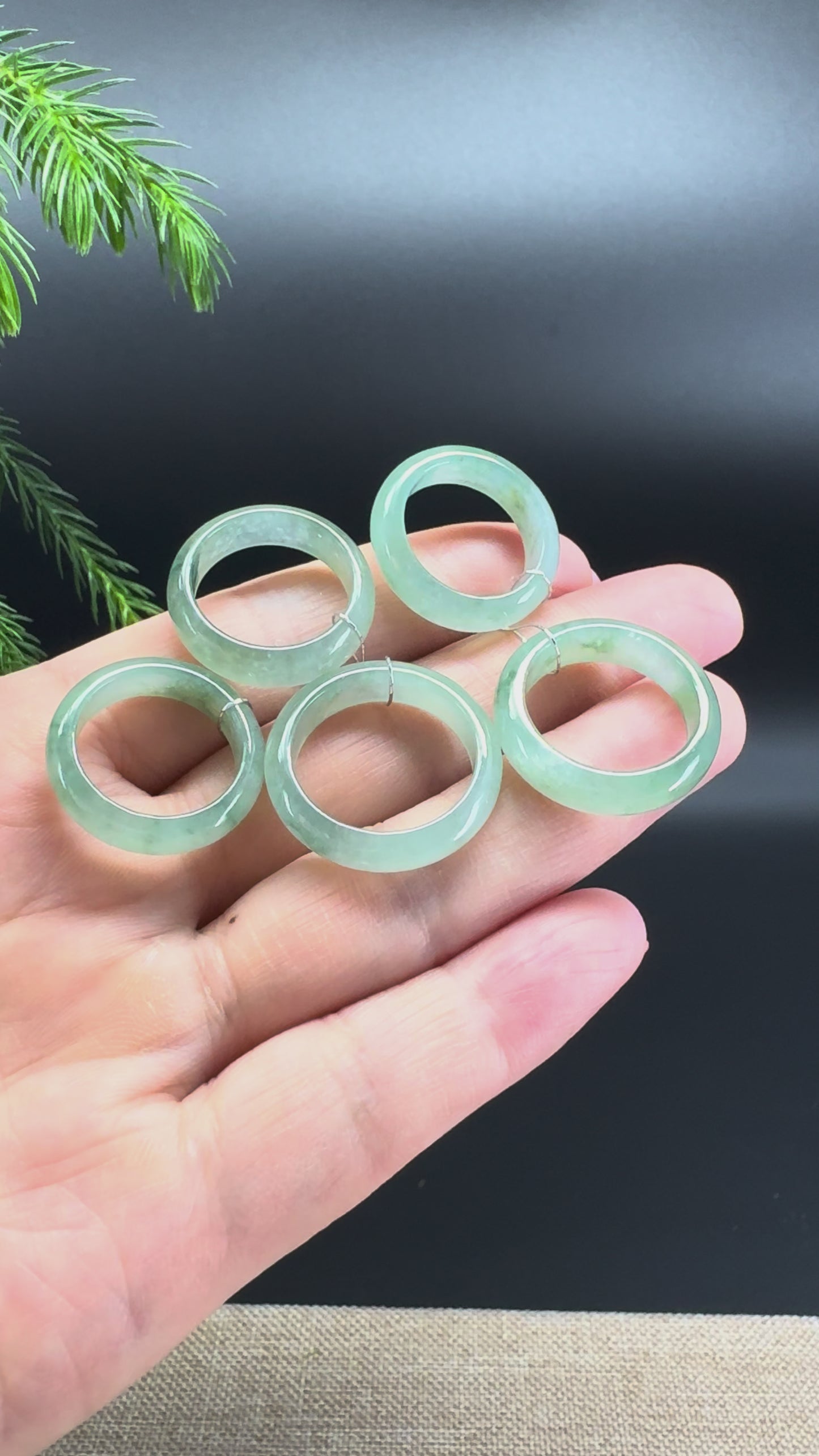 Load and play video in Gallery viewer, RealJade® Burmese Blue Green Traditional Jadeite Jade Ring
