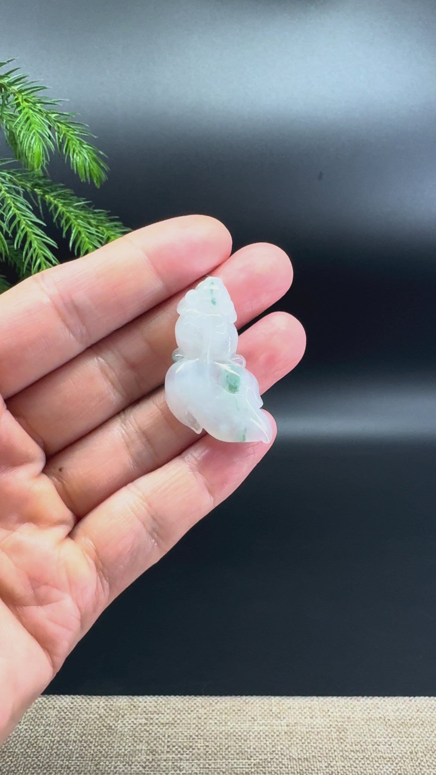 Load and play video in Gallery viewer, RealJade® Co. Natural Genuine White Green Jadeite Jade Gold Fish Necklace
