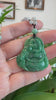 RealJade® Co. "Goddess of Compassion" Genuine Burmese Jadeite Jade Happy Buddha Pendant