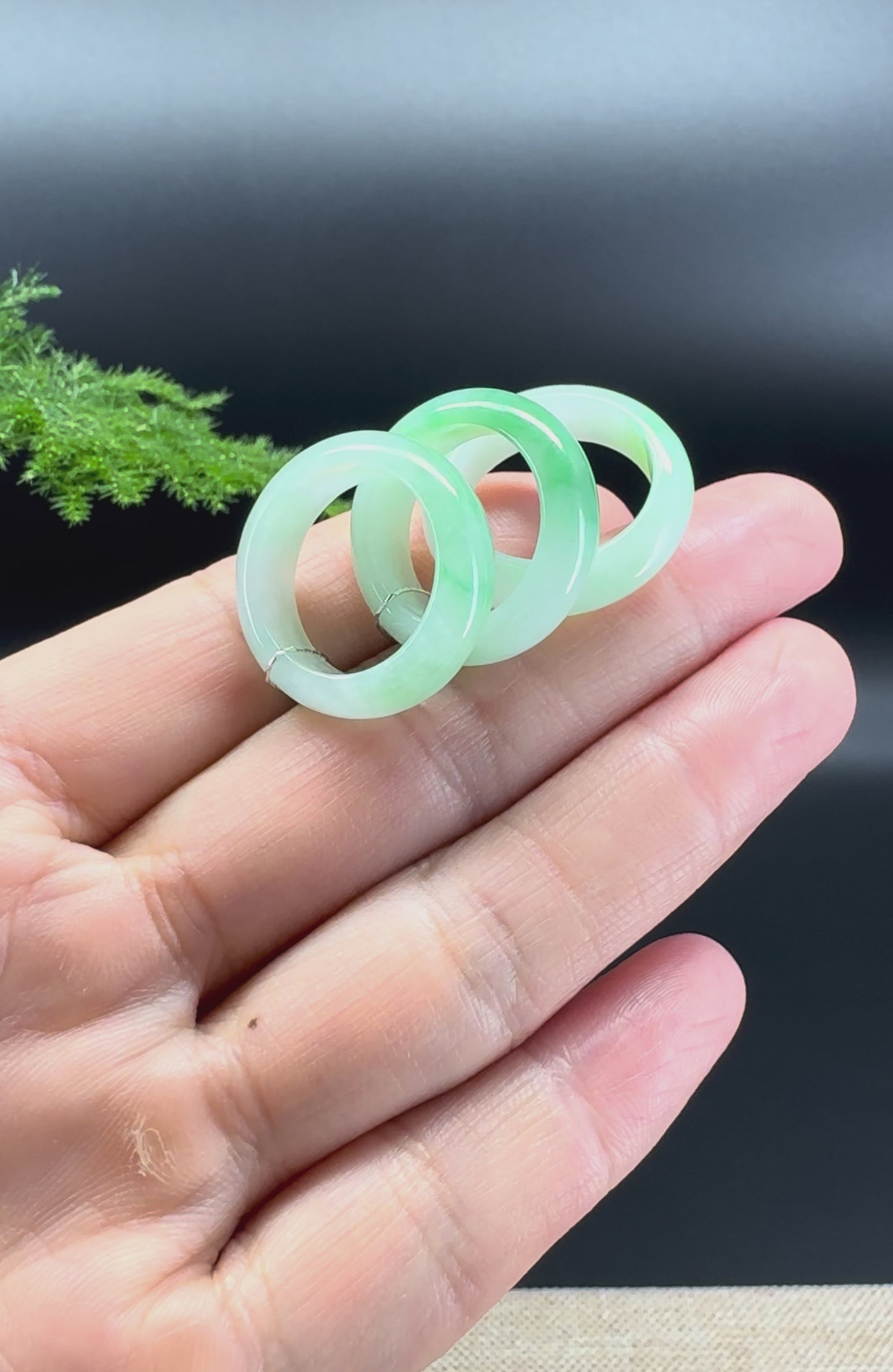 RealJade® Burmese White Green Traditional Jadeite Jade Ring