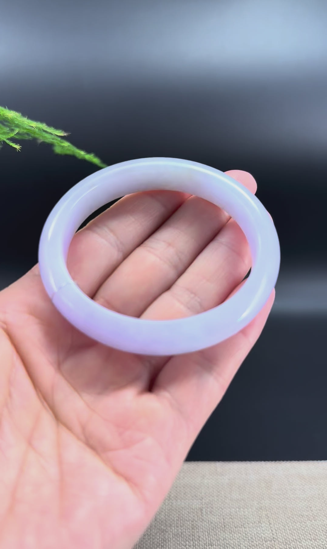 Genuine Burmese Lavender Jade Jadeite Bangle Bracelet ( 54.6*48.8mm)