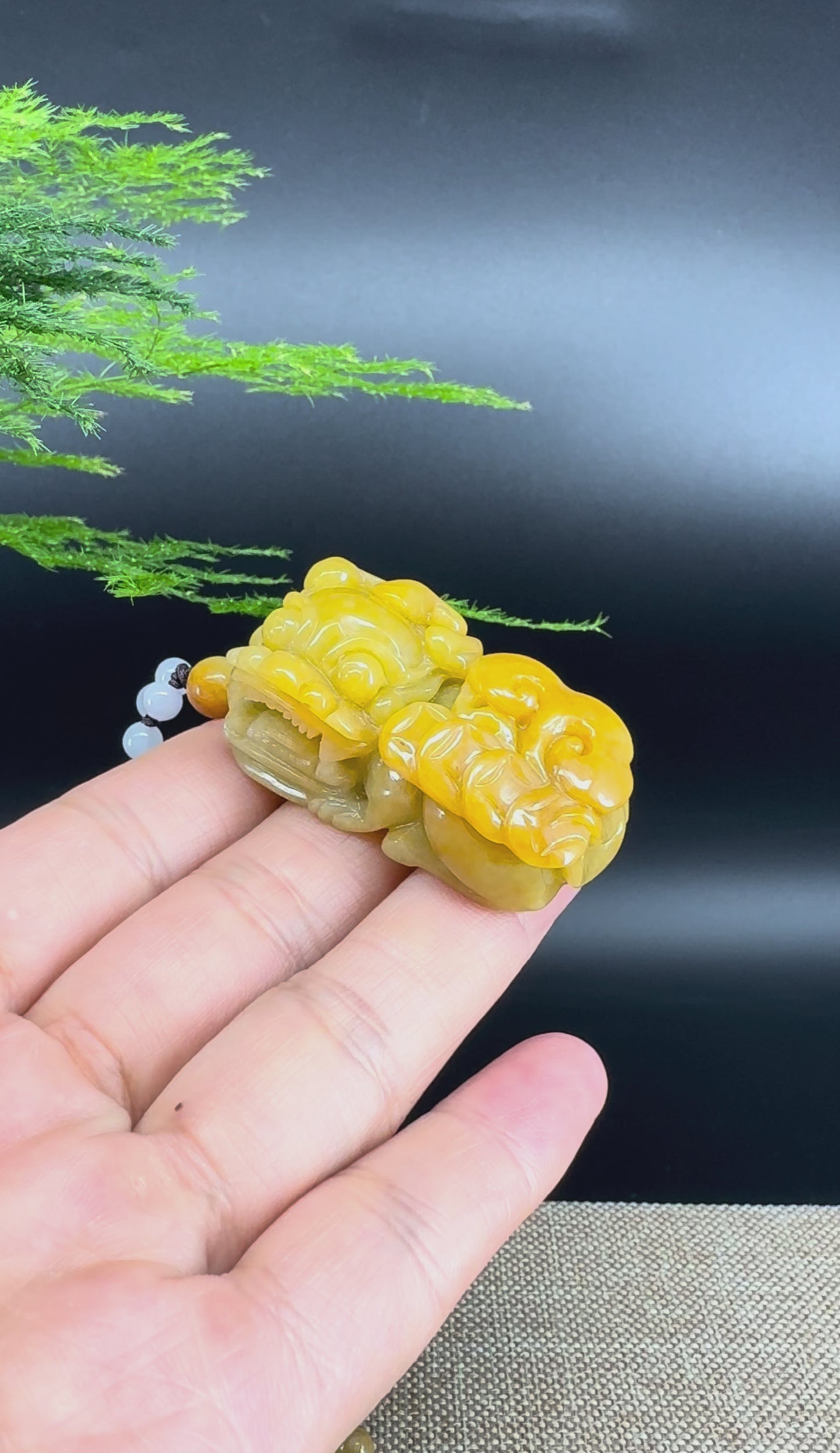 Load and play video in Gallery viewer, RealJade® Co. Pi Xiu Genuine Burmese Jadeite Jade PiXiu Pendant Necklace (FengShui Lucky)
