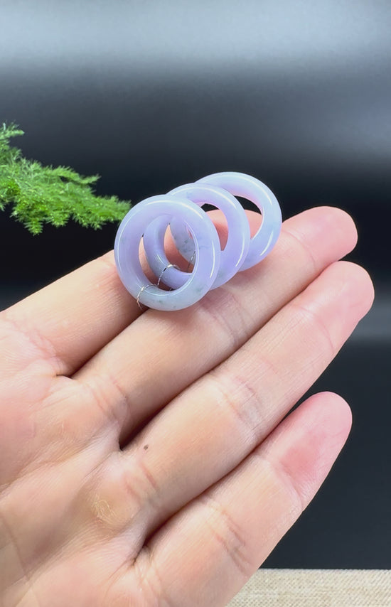 Load and play video in Gallery viewer, RealJade® Burmese Lavender Green Traditional Jadeite Jade Ring
