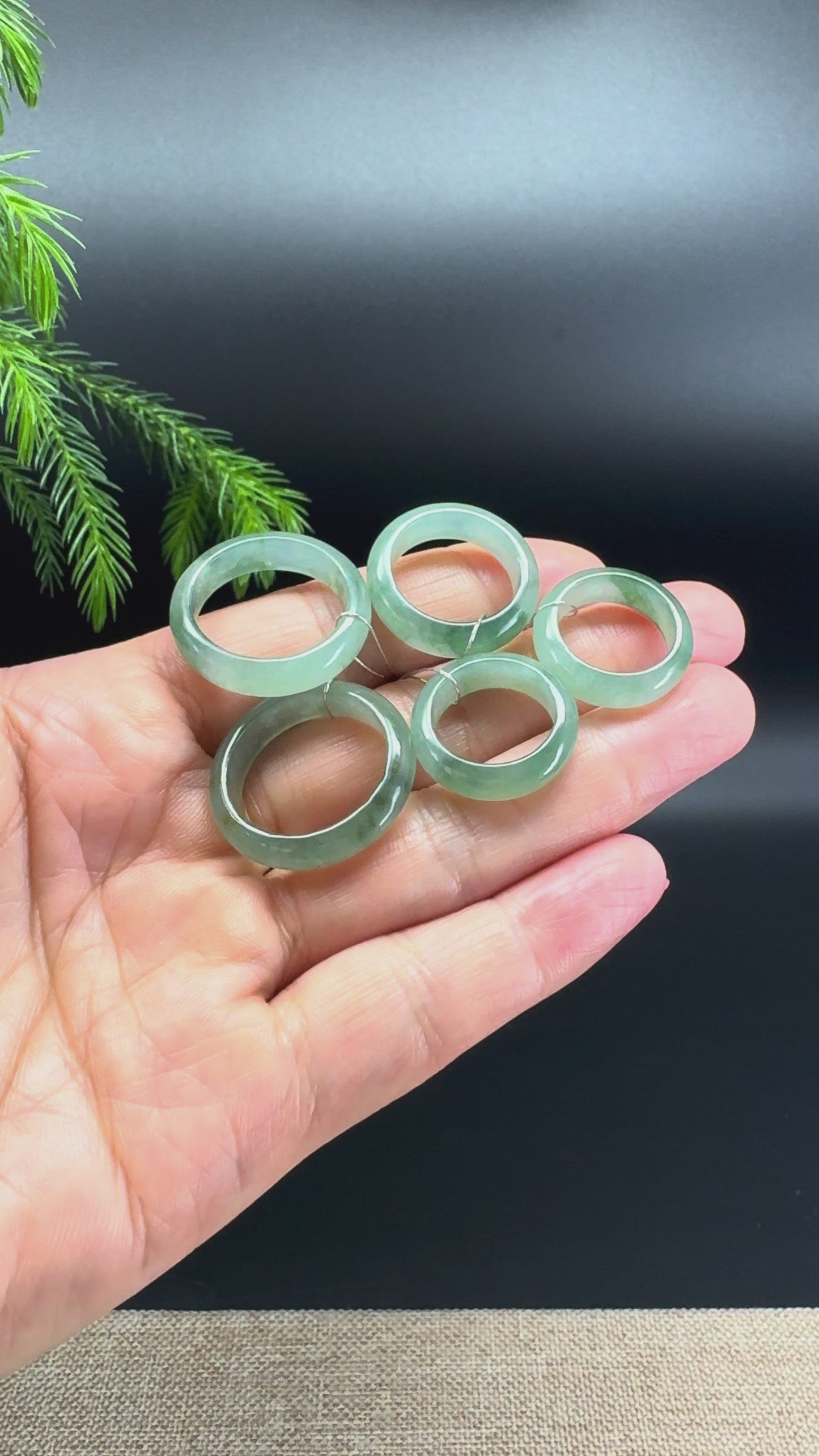 RealJade® Burmese Icy Oil Green Traditional Jadeite Jade Ring