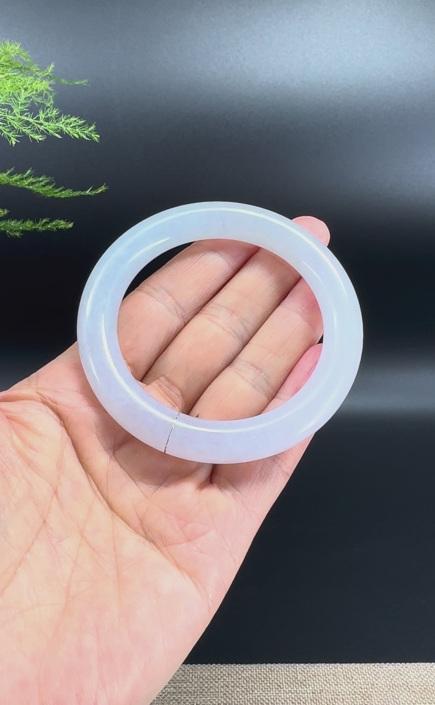 Genuine Burmese Icy Pink Jade Jadeite Bangle Bracelet (53.6mm)