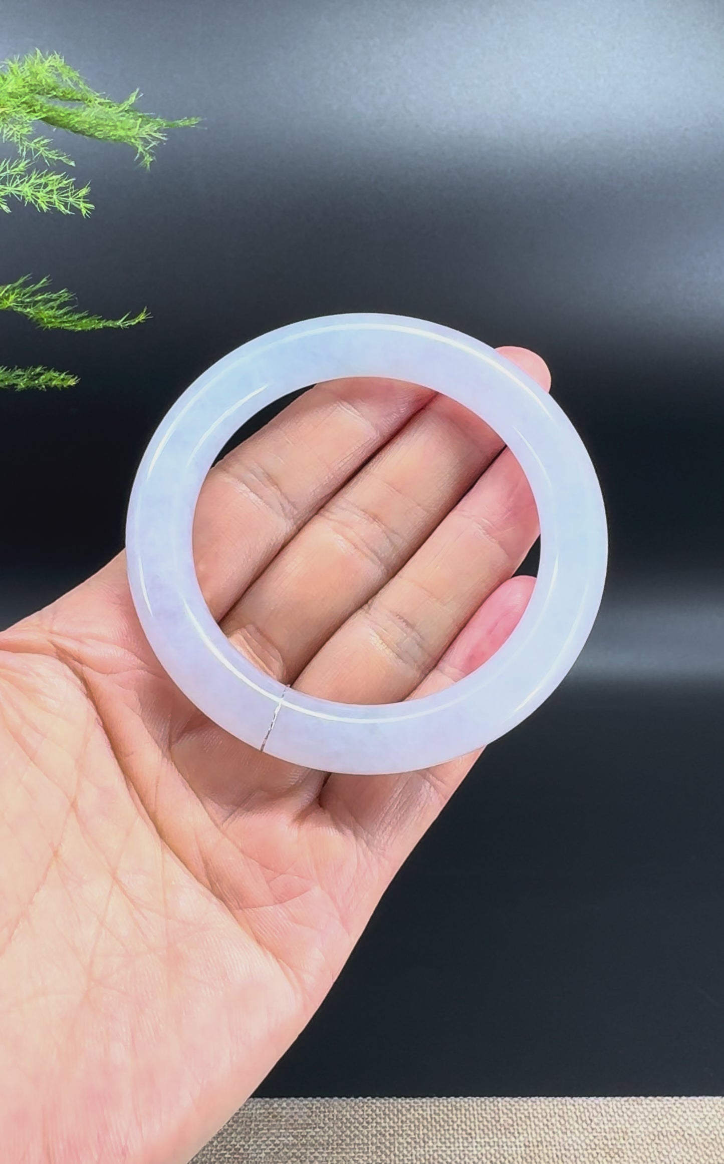 Genuine Burmese Icy Jade Jadeite Bangle Bracelet (55mm)