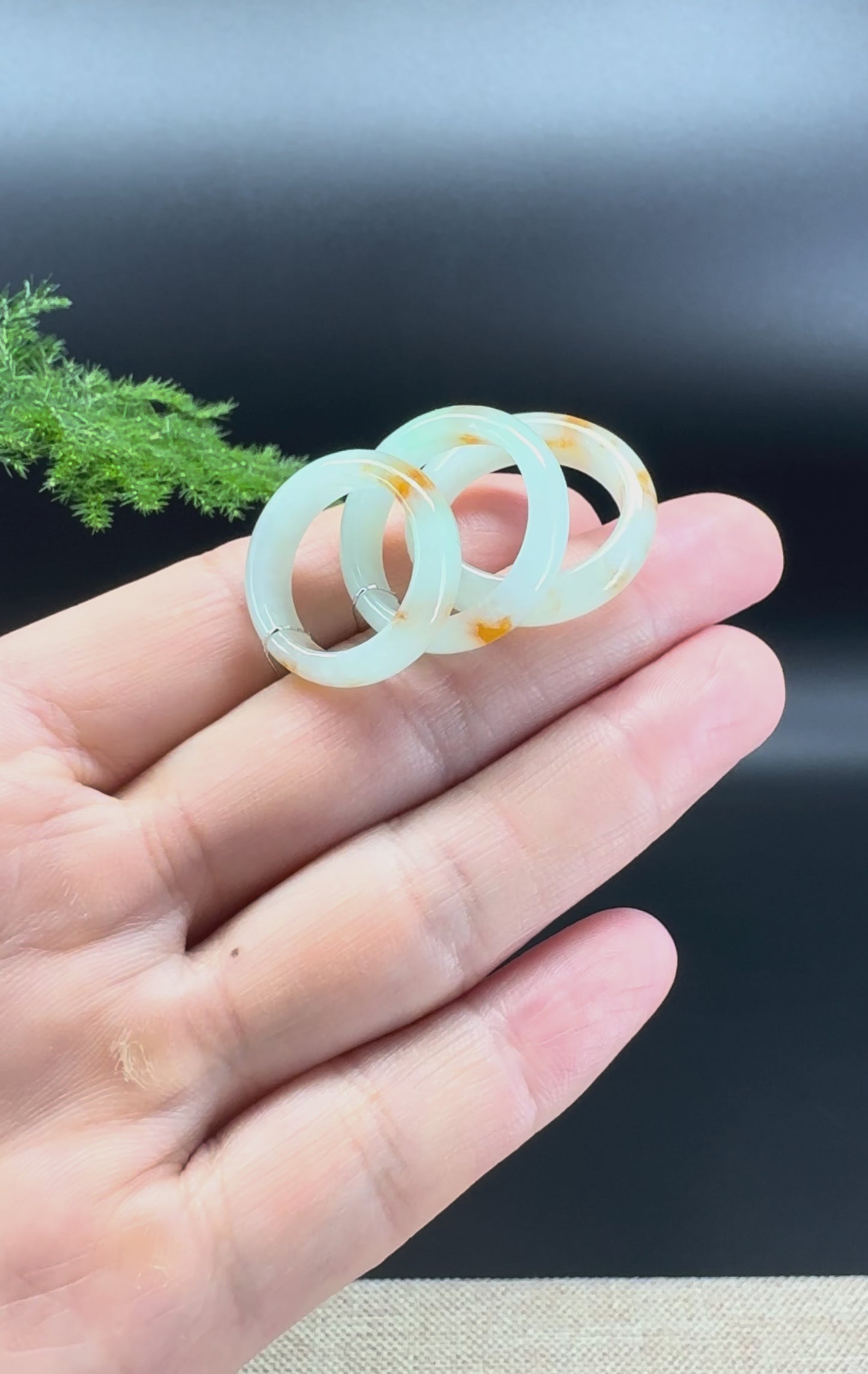 Load and play video in Gallery viewer, RealJade® Burmese Sajin Yellow Green Traditional Jadeite Jade Ring
