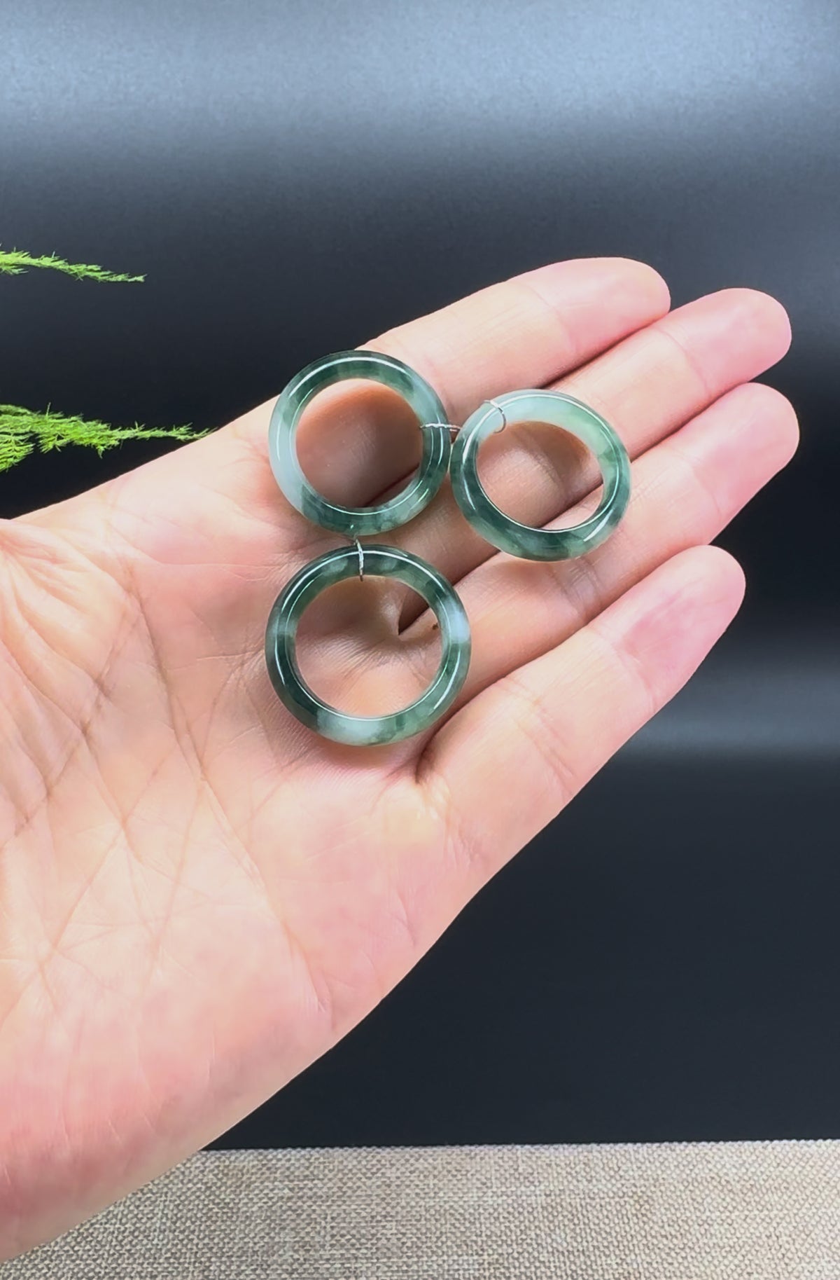 RealJade® Burmese Dark Oil Green Traditional Jadeite Jade Ring