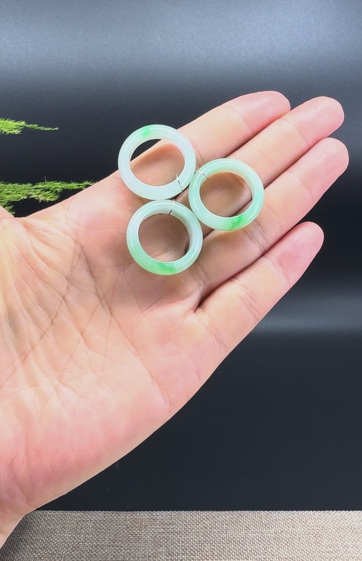 RealJade® Burmese White Green(BDC) Traditional Jadeite Jade Ring