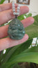 RealJade® Co. "Fu Dog" (Guardian Lion) Natural Blue Green Jadeite Jade Necklace Collectibles
