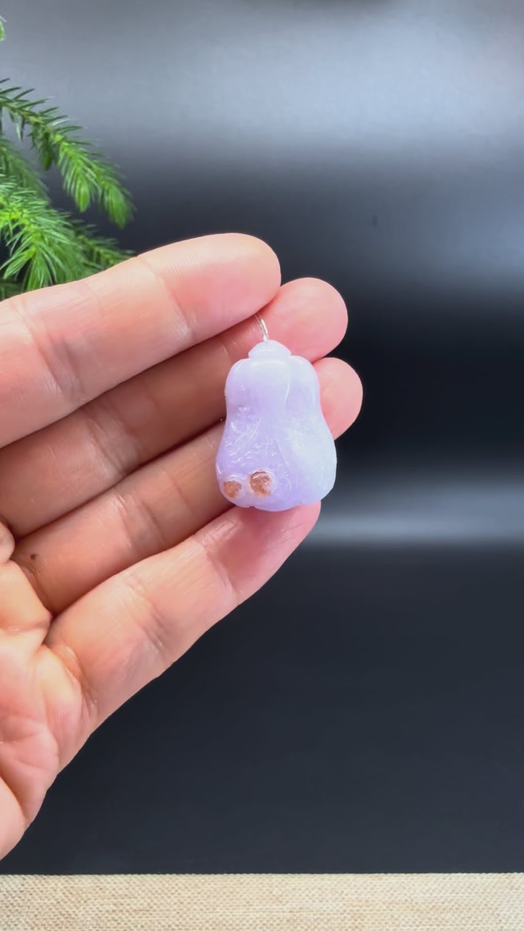 RealJade® Co. Natural Lavender Jadeite Jade Cabbage Necklace Pendant