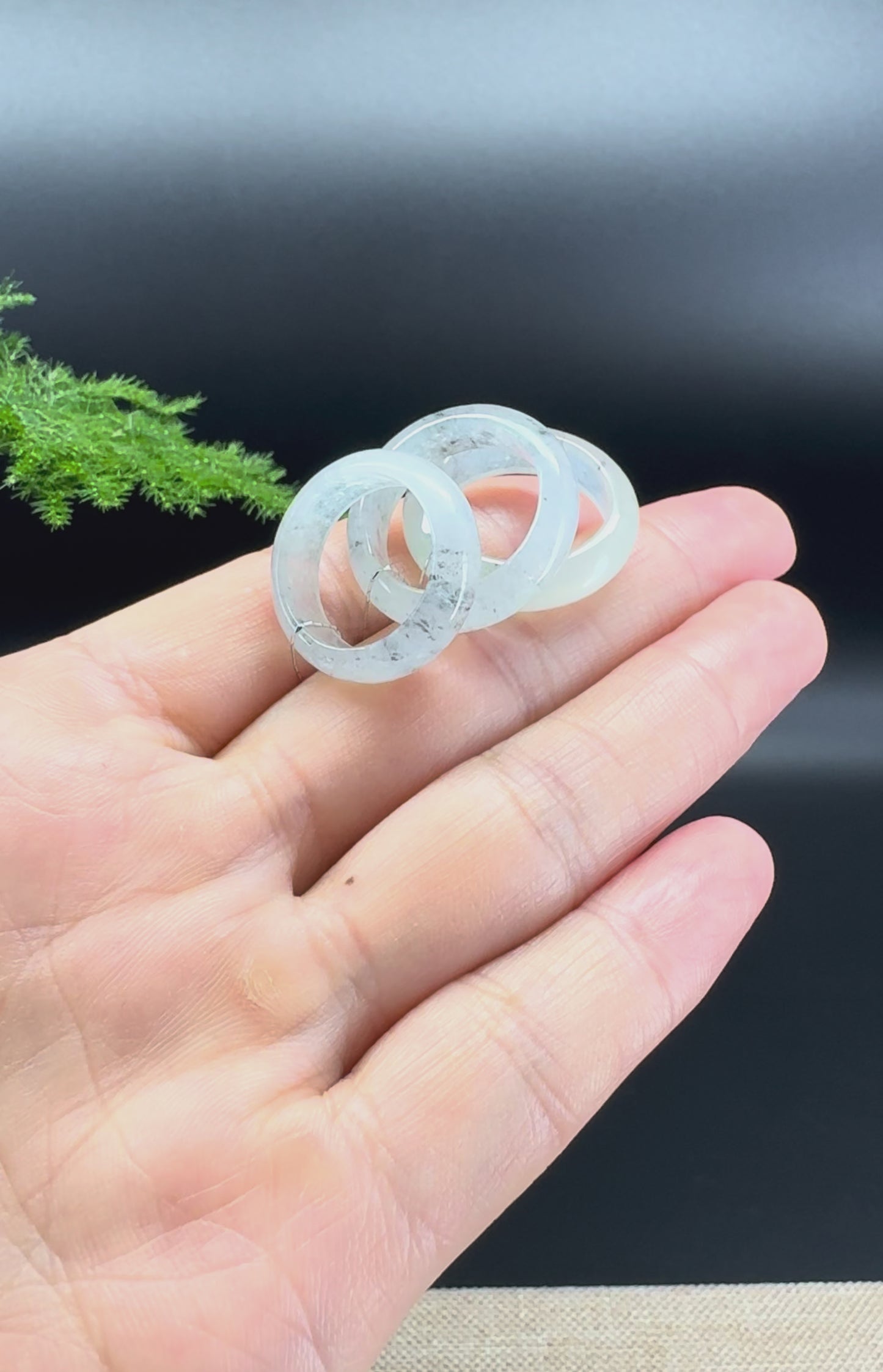 Load and play video in Gallery viewer, RealJade® Burmese Icy Light Wuji Traditional Jadeite Jade Ring
