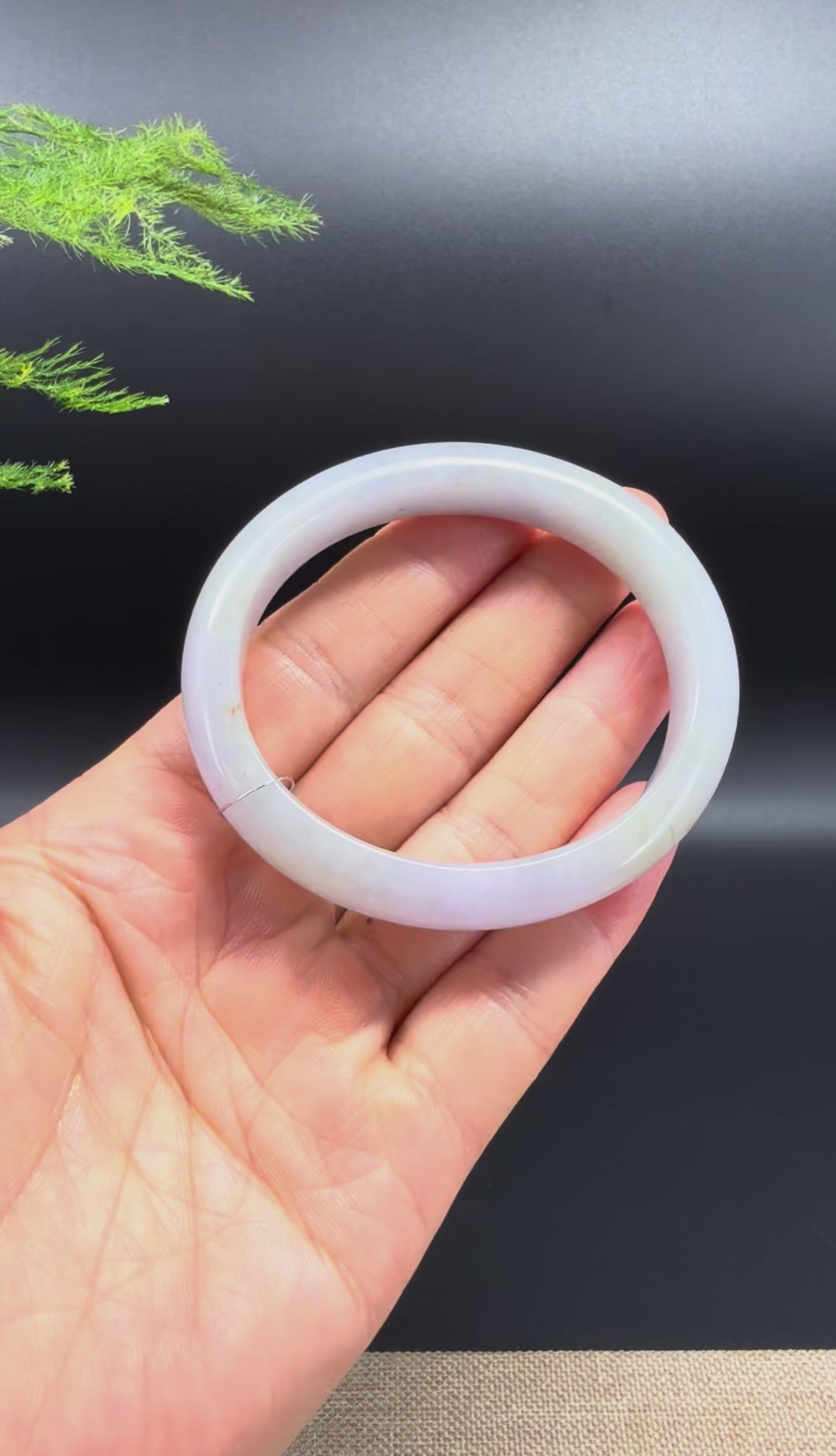 Genuine Burmese Lavender Jade Jadeite Bangle Bracelet ( 55.3*48.6mm )