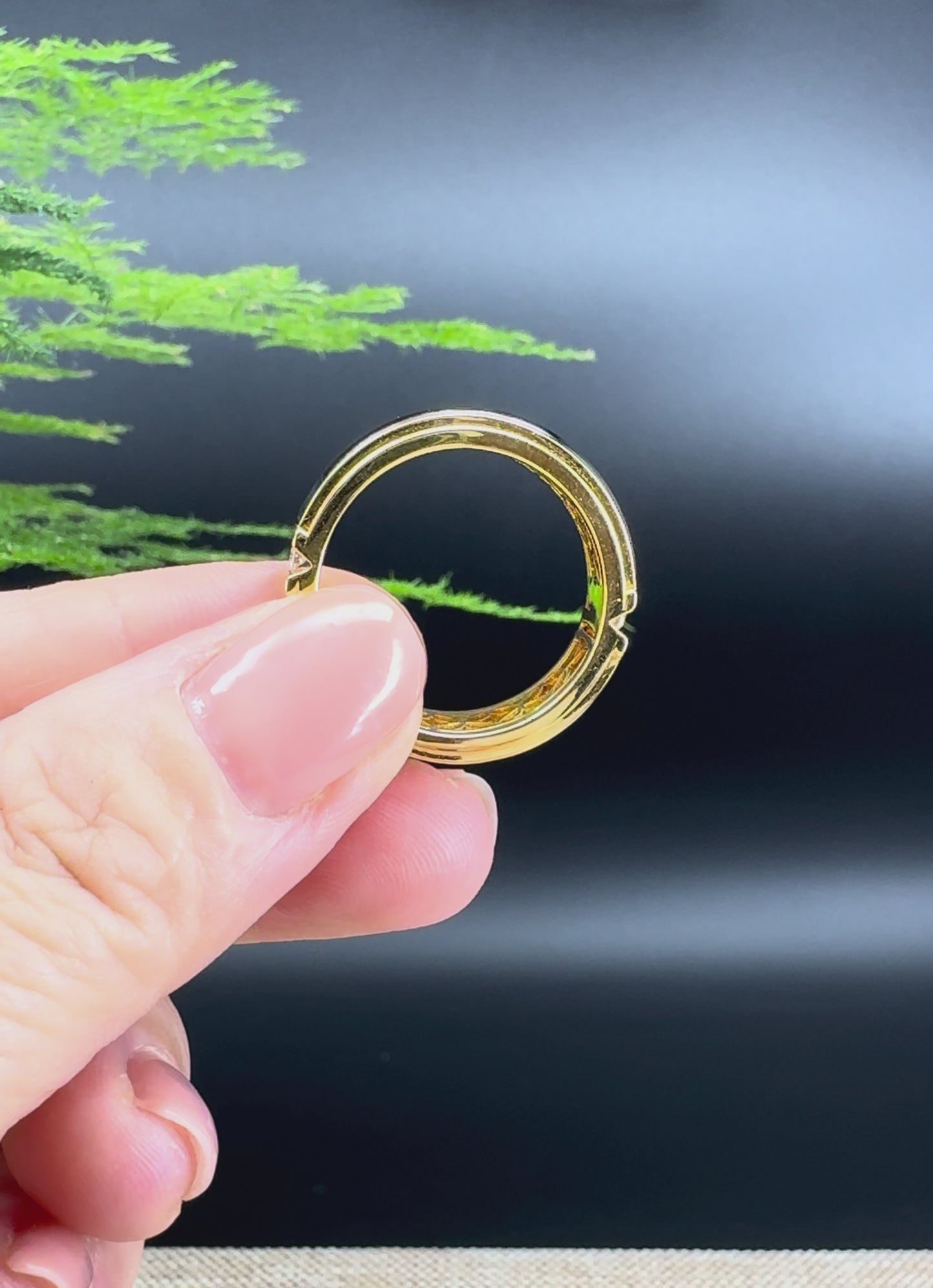 Load and play video in Gallery viewer, RealJade® &amp;quot;Classic Emerald Style&amp;quot; Genuine Burmese Emerald Cut Black Jadeite Jade Engagement Ring
