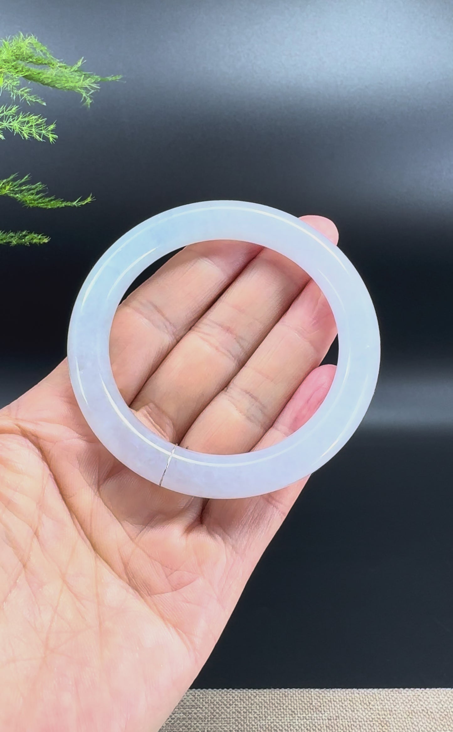 Genuine Burmese Icy Jade Jadeite Bangle Bracelet (54.8mm)