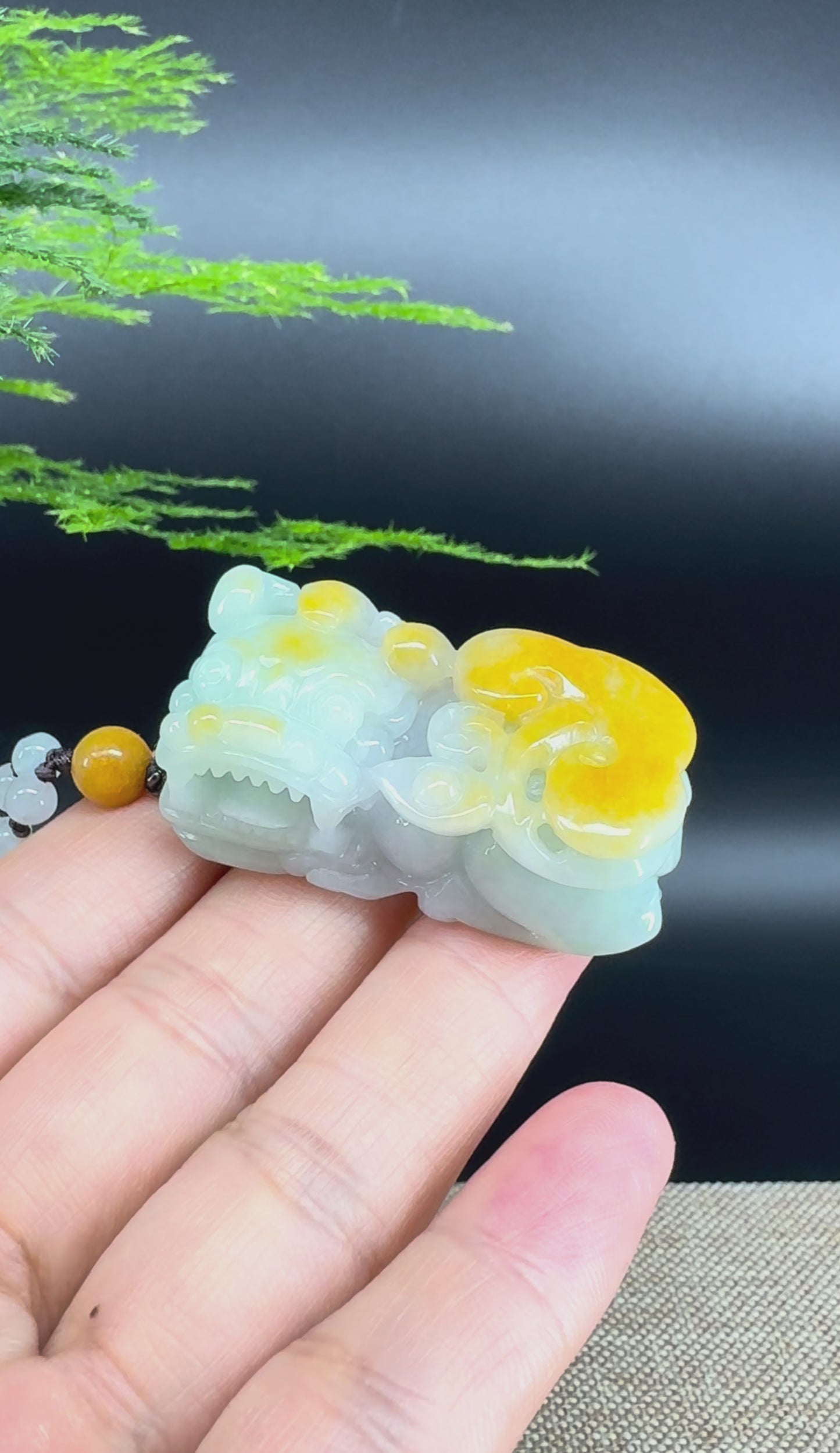 Load and play video in Gallery viewer, RealJade® Co. Pi Xiu Genuine Burmese Jadeite Jade PiXiu Pendant Necklace (FengShui Lucky)
