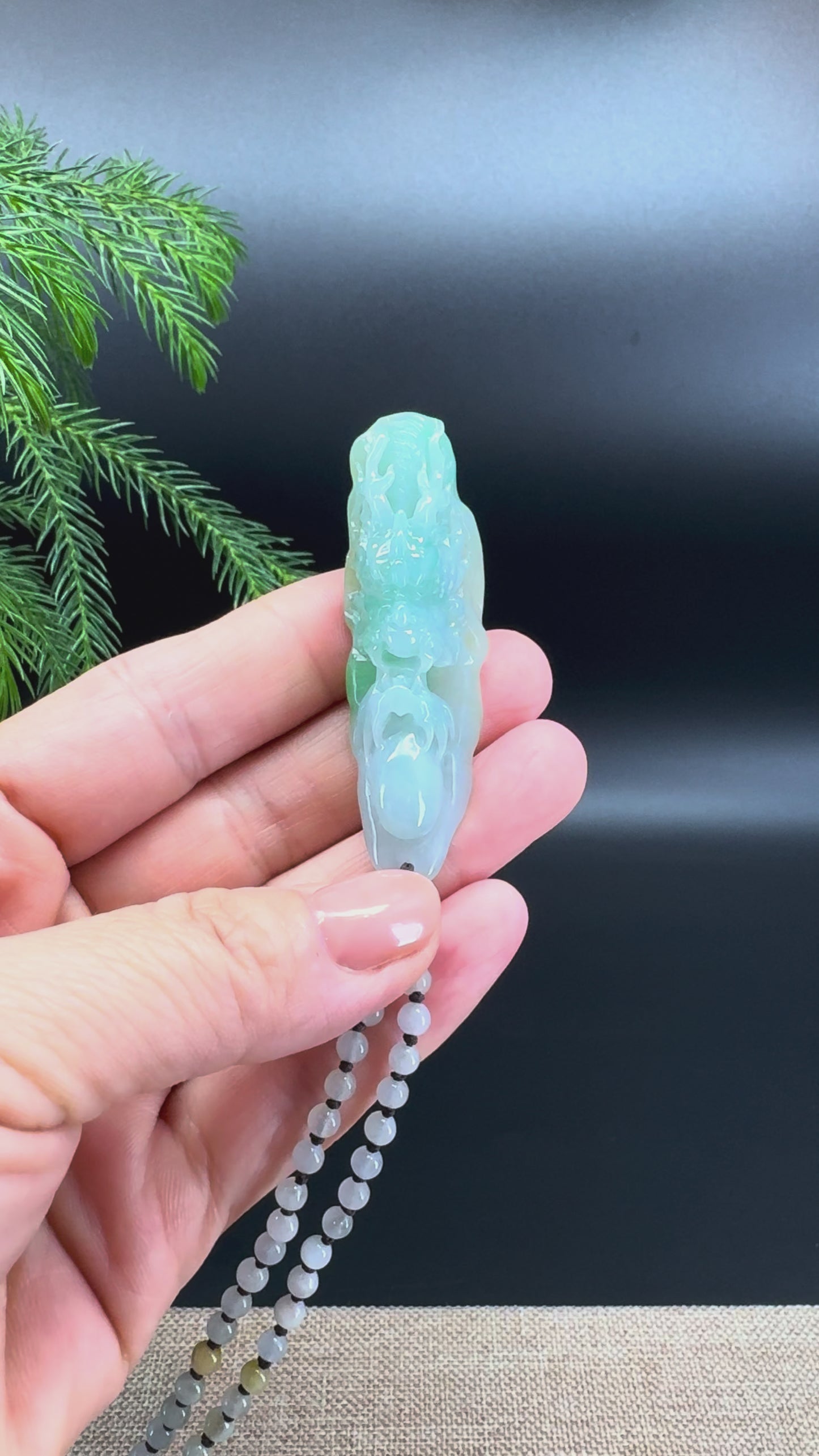 RealJade® Co.Natural Yellow Green Jadeite Jade Dragon Pendant
