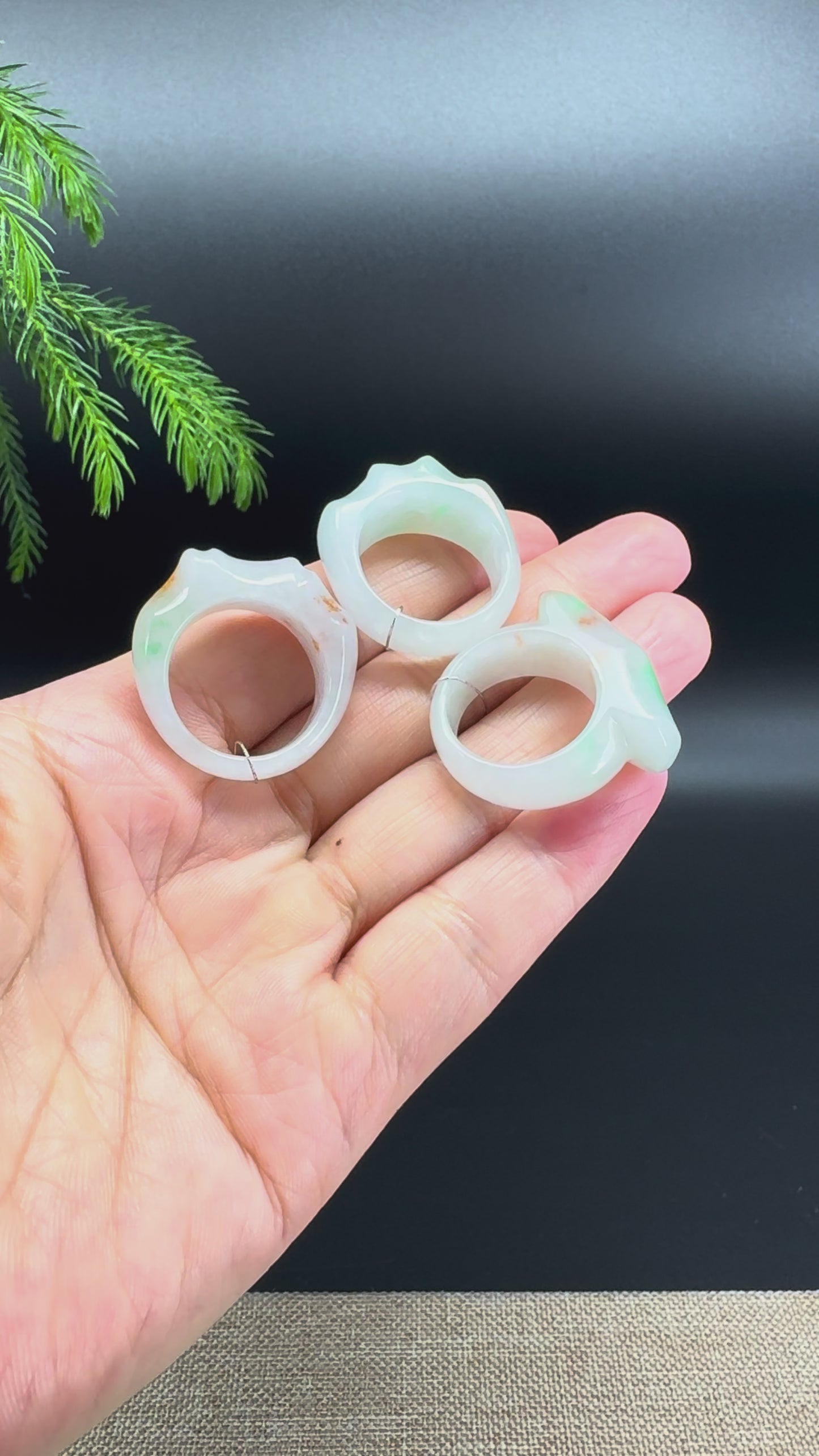 RealJade® Burmese Green Sajin "Bamboo" Jadeite Jade Ring