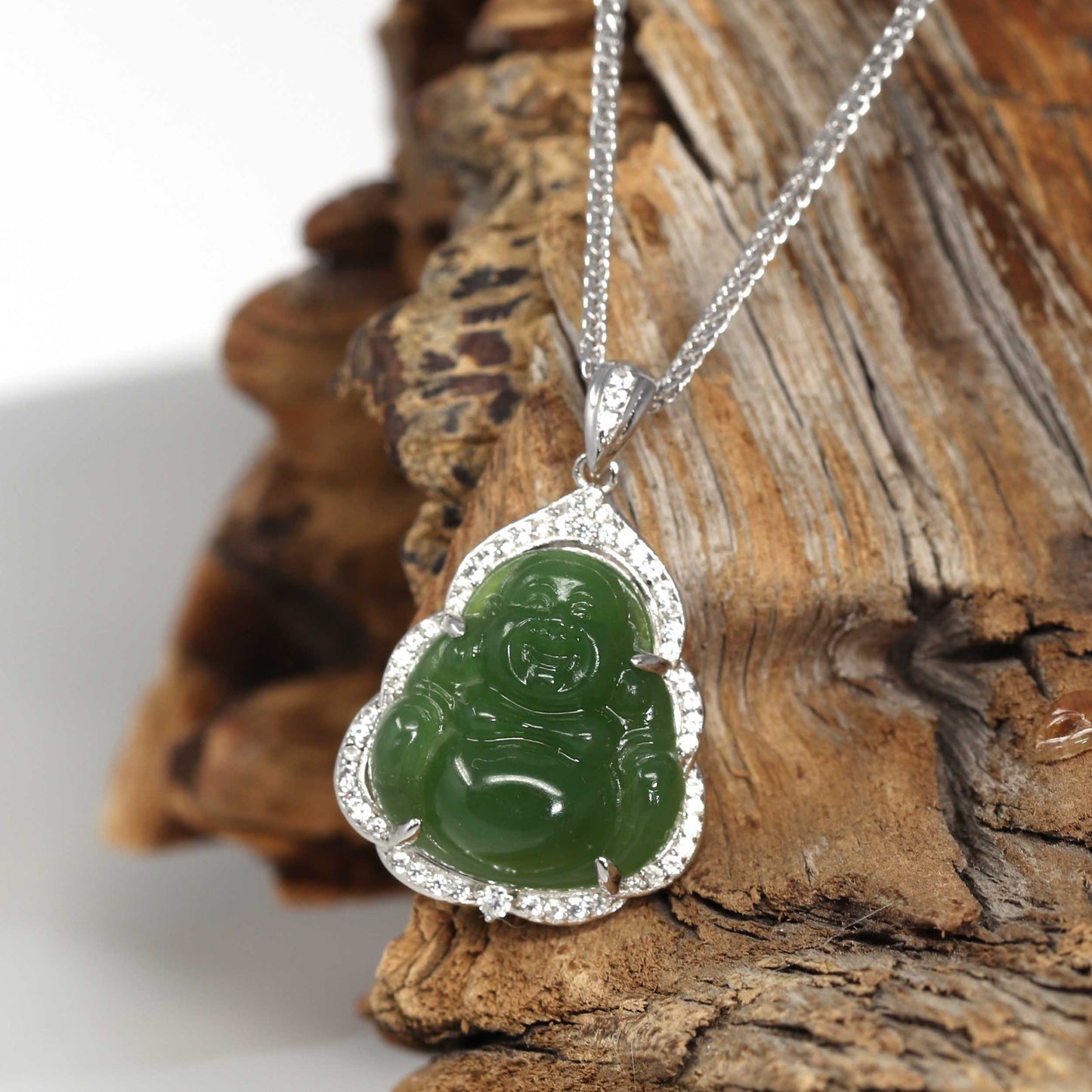 Genuine Apple Green Jade Happy Buddha Pendant Necklace | Gemstone And Jade Jewelry, Nephrite Jade Jewelry | RealJade™ Jewelry™, Find your Natural Gems and Jade Jewelry