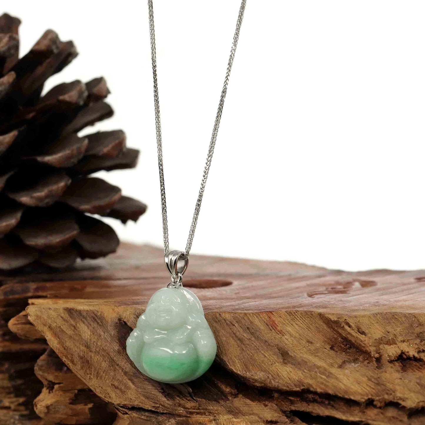 Green Jade Laughing Buddha Necklace – Lexi Handcrafted Jewelry