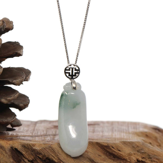 Icy Baby Blue Buddha Jade Necklace | Silver – Milana B. Collection