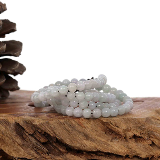 RealJade® Co. jade beads bracelet Copy of Natural Jadeite Jade 10 mm Round Lavender Beads Bracelet ( 10 mm )