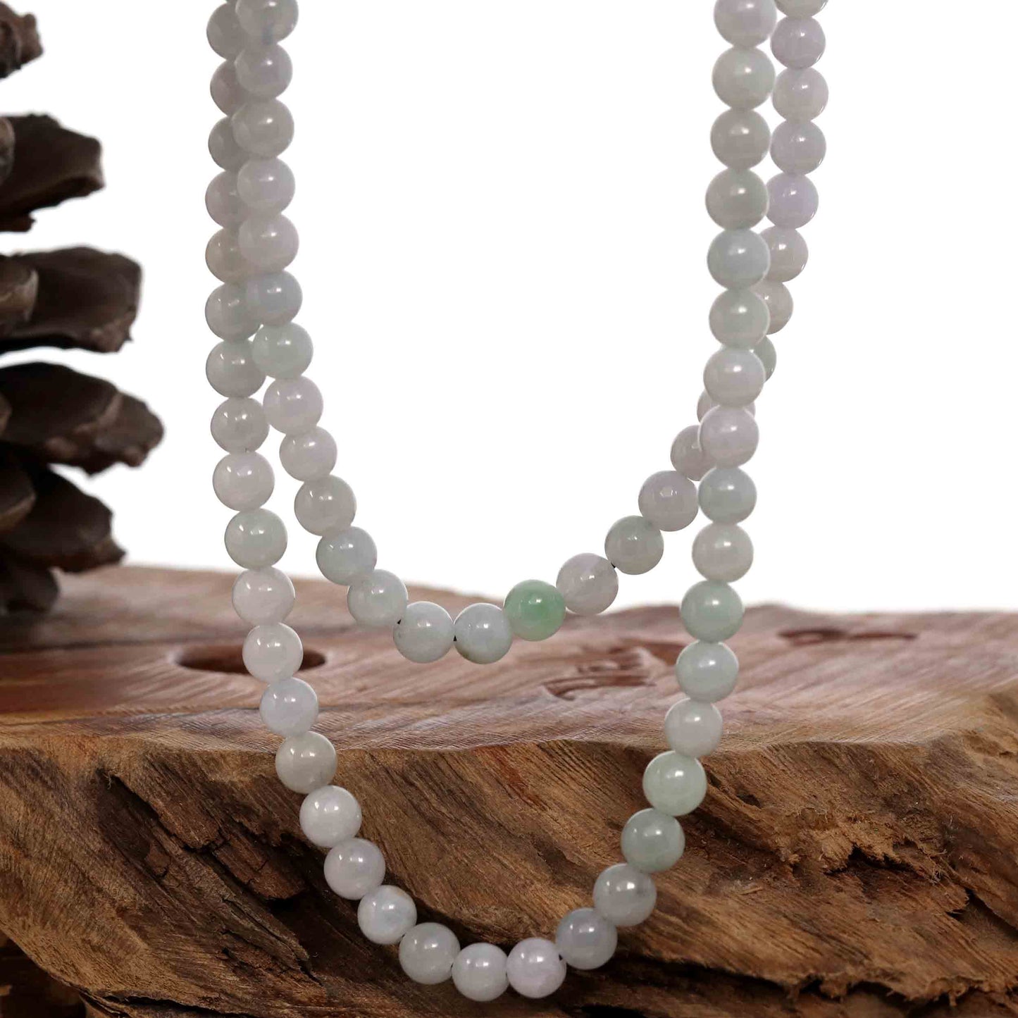 RealJade® Co. jade beads bracelet Copy of Natural Jadeite Jade 10 mm Round Lavender Beads Bracelet ( 10 mm )