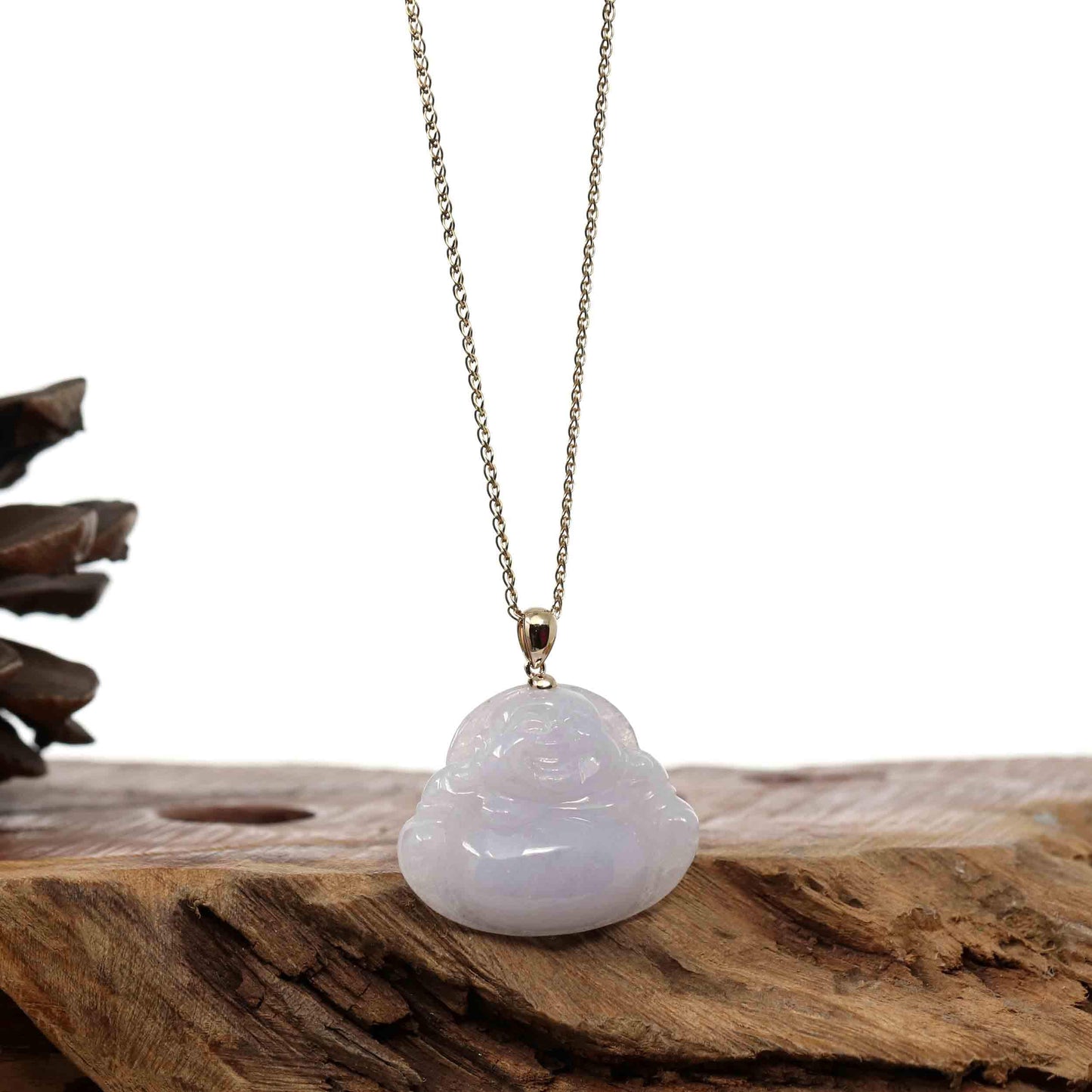 Golden Tranquility: Gold White Jade Buddha Necklace - Timeless Eleganc –  Ancient Infusions